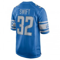 D.Lions #32 D'Andre Swift Blue Team Game Jersey Stitched American Football Jerseys