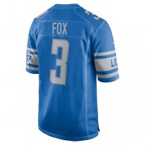 D.Lions #3 Jack Fox Blue Game Jersey Stitched American Football Jerseys