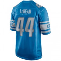 D.Lions #44 Dick LeBeau Blue Game Retired Player Jersey Stitched American Football Jerseys