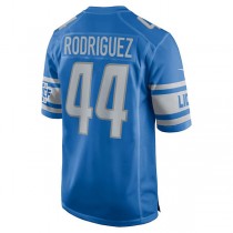 D.Lions #44 Malcolm Rodriguez Blue Player Game Jersey Stitched American Football Jerseys