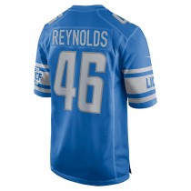 D.Lions #46 Craig Reynolds Blue Game Player Jersey Stitched American Football Jerseys