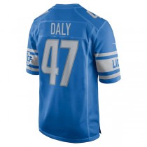 D.Lions #47 Scott Daly Blue Game Jersey Stitched American Football Jerseys