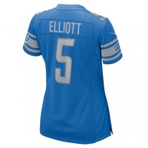 D.Lions #5 DeShon Elliott Blue Player Game Jersey Stitched American Football Jerseys