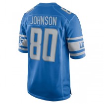 D.Lions #80 Josh Johnson Blue Player Game Jersey Stitched American Football Jerseys