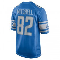 D.Lions #82 James Mitchell Blue Player Game Jersey Stitched American Football Jerseys