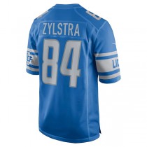 D.Lions #84 Shane Zylstra Blue Game Jersey Stitched American Football Jerseys