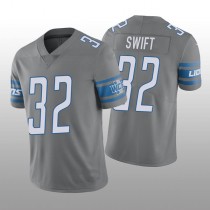 D.Lions NO. 32 D'Andre Swift Silver Vapor Limited Jersey Stitched American Football Jerseys