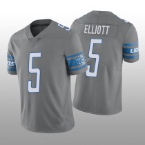 D.Lions NO. 5 DeShon Elliott Steel Vapor Limited Jersey Stitched American Football Jerseys