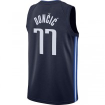 D.Mavericks #77 Luka Doncic Jordan Brand 2020-21 Swingman Jersey Statement Edition Navy Stitched American Basketball Jersey