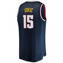 D.Nuggets #15 Nikola Jokic Fanatics Branded Fast Break Player Jersey Icon Edition Navy Stitched American Basketball Jersey