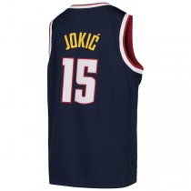 D.Nuggets #15 Nikola Jokic Swingman Jersey Icon Edition Navy Stitched American Basketball Jersey
