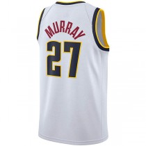 D.Nuggets #27 Jamal Murray 2020-21 Swingman Player Jersey Association Edition White Stitched American Basketball Jersey