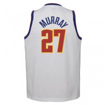 D.Nuggets #27 Jamal Murray 2020-21 Swingman Player Jersey Earned Edition White Stitched American Basketball Jersey