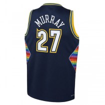 D.Nuggets #27 Jamal Murray 2021-22 Swingman Jersey Icon Edition Navy Stitched American Basketball Jersey