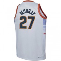 D.Nuggets #27 Jamal Murray 2022-23 Swingman Jersey City Edition Silver Stitched American Basketball Jersey