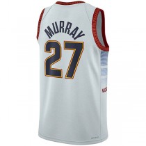 D.Nuggets #27 Jamal Murray Unisex 2022-23 Swingman Jersey Silver Stitched American Basketball Jersey