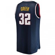 D.Nuggets #32 Jeff Green Fanatics Branded 2021-22 Fast Break Replica Jersey Icon Edition Navy Stitched American Basketball Jersey