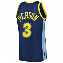 D.Nuggets #3 Allen Iverson Mitchell & Ness 2006-07 Hardwood Classics Swingman Jersey Navy Stitched American Basketball Jersey
