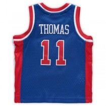 D.Pistons #11 Isaiah Thomas Mitchell & Ness Infant 1988-89 Hardwood Classics Retired Player Jersey Blue Stitched American Basketball Jersey