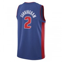 D.Pistons #2 Cade Cunningham 2021-22 Swingman Jersey Blue Icon Edition Stitched American Basketball Jersey