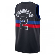 D.Pistons #2 Cade Cunningham Jordan Brand 2022-23 Statement Edition Swingman Jersey Black Stitched American Basketball Jersey