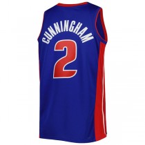 D.Pistons #2 Cade Cunningham Unisex 2022-23 Swingman Jersey Blue Icon Edition Stitched American Basketball Jersey