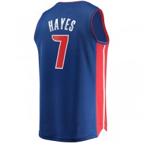 D.Pistons #7 Killian Hayes Fanatics Branded 2020 Draft First Round Pick Fast Break Replica Jersey Icon Edition Blue Stitched American Basketball Jersey