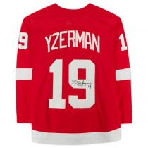 D.Red Wings #19 Steve Yzerman Fanatics Authentic Autographed Jersey Red Stitched American Hockey Jerseys