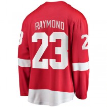 D.Red Wings #23 Lucas Raymond Fanatics Branded Home Breakaway Player Jersey Red Stitched American Hockey Jerseys