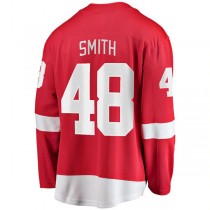 D.Red Wings #48 Givani Smith Fanatics Branded Home Breakaway Player Jersey Red Stitched American Hockey Jerseys