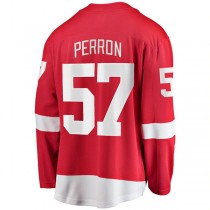 D.Red Wings #57 David Perron Fanatics Branded Home Breakaway Player Jersey Red Stitched American Hockey Jerseys