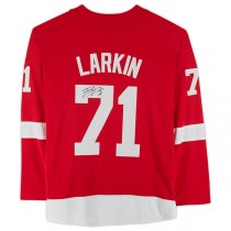 D.Red Wings #71 Dylan Larkin Fanatics Authentic Autographed Fanatics Breakaway Jersey Red Stitched American Hockey Jerseys