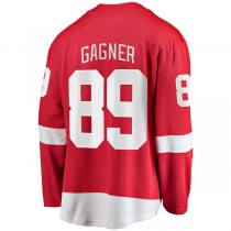 D.Red Wings #89 Sam Gagner Fanatics Branded Home Breakaway Player Jersey Red Stitched American Hockey Jerseys