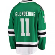 D.Stars #11 Luke Glendening Fanatics Branded Home Breakaway Player Jersey Kelly Green Stitched American Hockey Jerseys