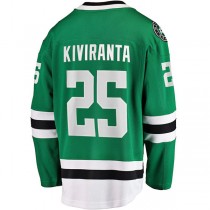 D.Stars #25 Joel Kiviranta Fanatics Branded Home Breakaway Jersey Kelly Green Stitched American Hockey Jerseys