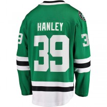D.Stars #39 Joel Hanley Fanatics Branded Breakaway Player Jersey Kelly Green Stitched American Hockey Jerseys