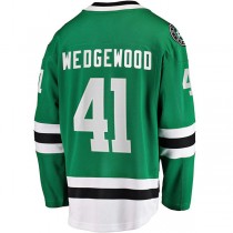 D.Stars #41 Scott Wedgewood Fanatics Branded Home Breakaway Player Jersey Kelly Green Stitched American Hockey Jerseys