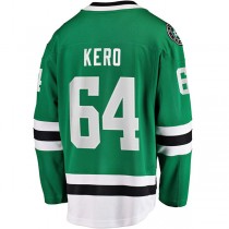 D.Stars #64 Tanner Kero Fanatics Branded Home Breakaway Player Jersey Kelly Green Stitched American Hockey Jerseys