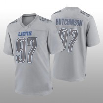 D. Lions #97 Aidan Hutchinson Gray Game Atmosphere Jersey Stitched American Football Jerseys