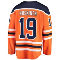 E.Oilers #19 Mikko Koskinen Fanatics Branded Breakaway Team Color Player Jersey Orange Stitched American Hockey Jerseys