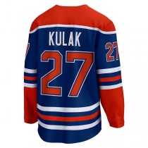 E.Oilers #27 Brett Kulak Fanatics Branded Home Breakaway Player Jersey Royal Stitched American Hockey Jerseys