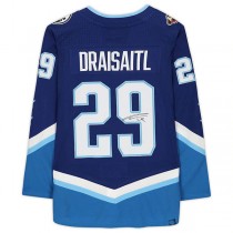 E.Oilers #29 Leon Draisaitl Fanatics Authentic Autographed 2022 All-Star Game Blue Stitched American Hockey Jerseys
