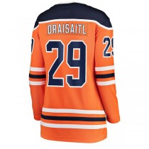 E.Oilers #29 Leon Draisaitl Fanatics Branded Home Breakaway Player Jersey Orange Stitched American Hockey Jerseys
