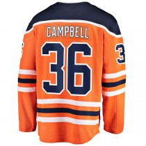 E.Oilers #36 Jack Campbell Fanatics Branded Home Breakaway Player Jersey Orange Stitched American Hockey Jerseys