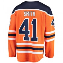 E.Oilers #41 Mike Smith Fanatics Branded Breakaway Team Color Player Jersey Orange Stitched American Hockey Jerseys