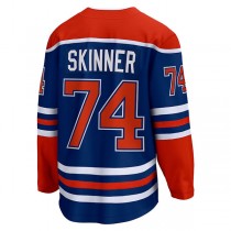 E.Oilers #74 Stuart Skinner Fanatics Branded Home Breakaway Player Jersey Royal Stitched American Hockey Jerseys