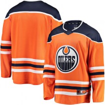 E.Oilers Home Fanatics Branded Breakaway Home Jersey Orange Stitched American Hockey Jerseys