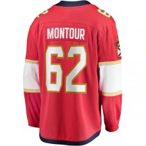 F.Panthers #62 Brandon Montour Fanatics Branded Home Breakaway Player Jersey Red Stitched American Hockey Jerseys