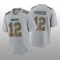 GB.Packers #12 Aaron Rodgers Gray Atmosphere Game Jersey Stitched American Football Jerseys
