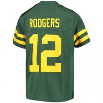 GB.Packers #12 Aaron Rodgers Green Alternate Game Player Jersey Stitched American Football Jerseys